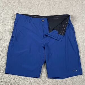 Oakley Performance Shorts Men's 38 Royal Blue Regular Fit Athletic Golf